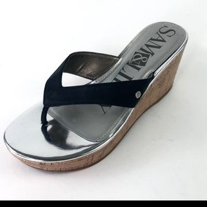 Sam & Libby Black Wedge Sandal
